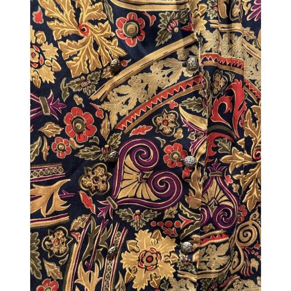 Vintage Norton McNaughton Double Breasted Lightweight VTG Artsy Floral Blazer - Picture 4 of 10